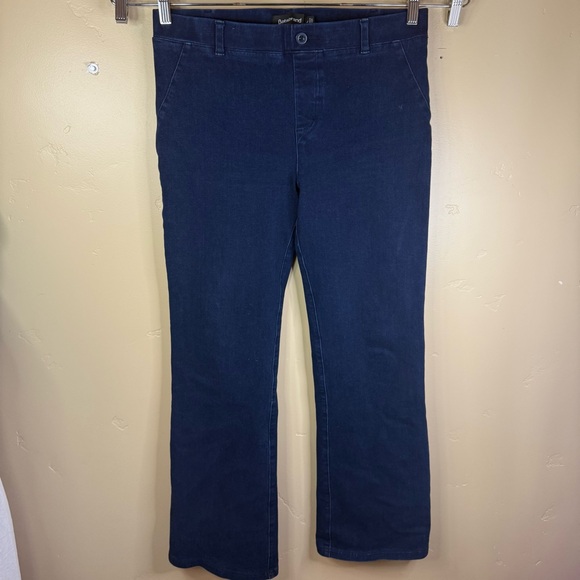 Betabrand Womens Pull On Flair Bootcut Denim Jeans Size Large Stretch Comfy - Picture 3 of 9